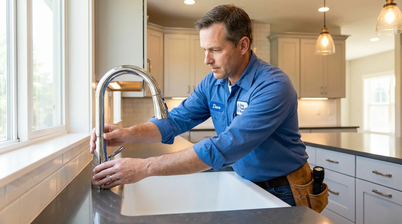 Kitchen faucet installation by Johns Plumbing LLC in Brandon